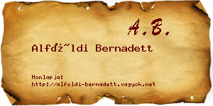 Alföldi Bernadett névjegykártya